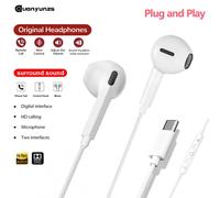 Écouteurs filaires originaux Type C pour iPhone 17 Pro Max 16 15, casque USB C avec microphone, son stéréo Hi-Fi, écouteurs sportifs pour la musique USB C3 with box