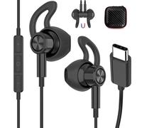 Écouteurs Filaires pour Apple/Android USB C Casque Anti Chute Oreillettes | Écouteurs filaires USB C de type C pour iPhone 15 16 17 Pro Max 17e 16e 18 Duo pour Samsung/Galaxy S26 S25 S24/Pixel 11 10