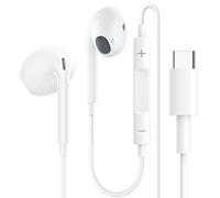 Écouteurs filaires, pour iPhone 17, 16, 15 Plus/Pro/Max, avec câble USB C, son stéréo HiFi, avec microphone, compatible avec Samsung S21-S25 Ultra/Pixel/OnePlus et autres appareils USB C