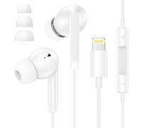 Écouteurs filaires pour iPhone, écouteurs intra-auriculaires Lightning avec microphone et contrôle du volume, écouteurs filaires pour iPhone 14 Pro Max/14 Pro/14 Plus/14/13/12/11/SE/X/XS/XR/8/7
