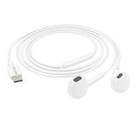 Écouteurs Filaires pour Samsung Galaxy S26 Plus USB-C avec Micro intégré Mayaxess Blanc Blanc