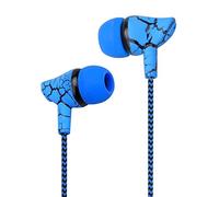 Écouteurs filaires Super Bass Microphone mains libres pour téléphone portable MP3 Bleu Fabrication créative et exquise