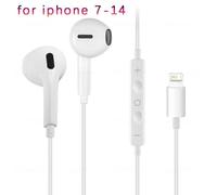 Écouteurs filaires Type c,oreillettes pour Apple Lightning,avec ligne Iphone 5 6 8 7 Plus X XS MAX XR 10 11 12 13 14 Pro 15 16 Rouge