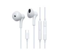 KIT PIETON ECOUTEURS CLASSIQUES TYPE-C + TELECOMMANDE + MICRO BLANC - JAYM®