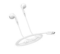 Ecouteurs Filaires USB-C avec Micro intégré pour iPhone 16 / 16 Pro / 16 Pro Max / 16 Plus Blanc