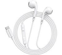 Écouteurs Filaires USB-C avec Micro intégré pour iPhone 16 Plus Mayaxess Blanc Blanc