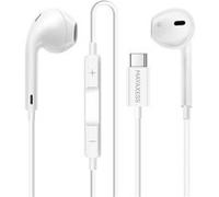 Ecouteurs Filaires USB-C avec Micro intégré pour Samsung Galaxy S25 / S25 Ultra / S25 Plus / S25 SE / S25 Edge Blanc