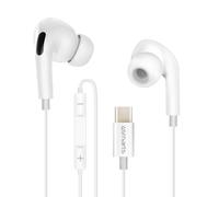 Écouteurs Filaires USB-C Intra-auriculaire Télécommande Magnétique 4smarts Blanc Blanc