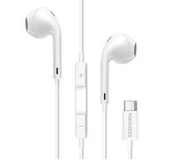 Ecouteurs Filaires USB-C avec Micro intégré pour iPhone 17 / 17 Pro / 17 Pro Max / 17 Air Blanc