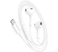 Ecouteurs filaires USB-C Mayaxess pour iPhone 16e Blanc Blanc