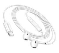Mayaxess Écouteurs Filaires USB-C pour Xiaomi 15T avec Microphone intégré Blanc