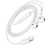 Ecouteurs Filaires USB-C Mayaxess pour Xiaomi 17 Ultra avec Micro intégré Blanc Blanc