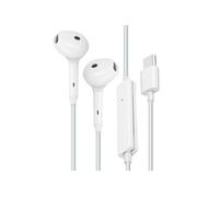 Ecouteurs filaires USB-C Microphone Bouton Multifonction Blanc