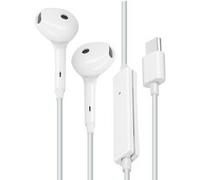 Écouteurs filaires USB-C Microphone Bouton Multifonction Oppo Blanc Blanc G