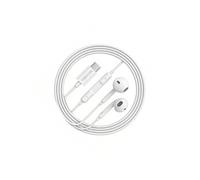 Mayaxess Écouteurs Filaires pour Galaxy A34 USB-C avec Micro intégré Blanc