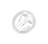 Mayaxess Écouteurs Filaires USB-C avec Micro intégré pour Galaxy Z Flip 6 Blanc