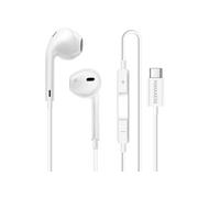 Ecouteurs Filaires USB-C pour Google Pixel 10 Pro Fold avec Microphone intégré Blanc