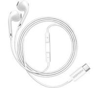 Écouteurs Filaires USB-C pour Honor Magic 7 Pro avec Microphone intégré Mayaxess Blanc Blanc