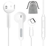 Écouteurs filaires USB C pour iPhone 16, écouteurs intra-auriculaires de type C avec micro et contrôle du volume pour iPhone 15 Plus Samsung Galaxy S23 S22 S21 FE iPad Pro Huawei Google Pixel