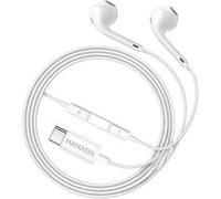 Écouteurs Filaires USB-C pour Pixel 8a avec Micro intégré Mayaxess Blanc Blanc