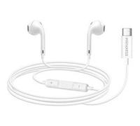 Écouteurs Filaires USB-C pour Samsung Galaxy A53 avec Micro intégré Mayaxess Blanc Blanc
