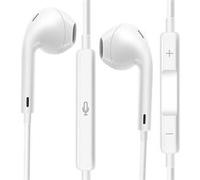 Écouteurs Filaires USB-C pour Samsung Galaxy S25 avec Micro intégré Mayaxess Blanc Blanc