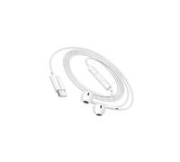 Mayaxess Écouteurs Filaires USB-C pour Xiaomi 15T avec Microphone intégré Blanc