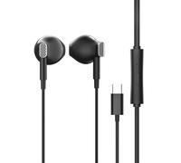 Écouteurs filaires USB C - Son clair de type C - Casque filaire avec contrôle du volume du - Basses lourdes, écouteurs intra-auriculaires antibruit pour appels téléphoniques, écoute de musique