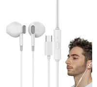 Écouteurs filaires USB C | Son clair Type-C avec contrôle du volume - Basses , suppression du bruit pour appels téléphoniques, écoute de musique