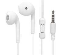 Waytex Écouteurs filaires Intra-Auriculaires avec Micro et Prise Jack 3.5 mm - Kit Mains Libres Compatible Toutes Marques, Smartphone, PC, Tablette, Lecteur MP3 - Blanc