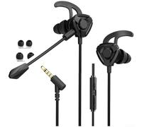 Écouteurs Gaming Filaire Pro avec Détachable pour PS5 PC Mobile - Son HiFi Latence Zéro Oreillettes Ergonomiques Câble 1,2m (B)