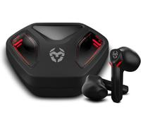 Écouteurs Gaming Intra-Auriculaires stéréo, Microphone intégré, Bluetooth 5.3 Zéro Latence, Push to Talk, 12 Heures d'autonomie, Étui de Chargement, Câble USB Type-C Inclus, Noir