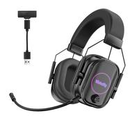 Écouteurs gaming sans fil, micro antibruit détachable, Bluetooth 5.3/2.4GHz/3.5mm, compatibles PC, smartphone, PS4/5, Xbox, Switch