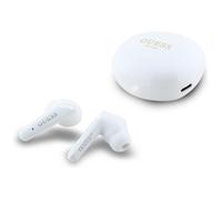 Casque TWS CG Mobile Guess Flat Classic Logo Electroplated (Blanc)
