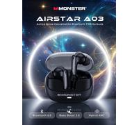 Écouteurs hybrides Monster A03 ANC Bluetooth 6.0, basses profondes puissantes, écouteurs sportifs, annulation active du bruit, écouteurs sans fil TWS Green