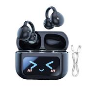 Écouteurs intelligents - Casque bleu sans fil tactile LED, traduction linguistique AI, annulation du bruit | écouteurs de sport imperméables avec clip pour gym, voyage, travail, Spos