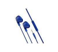 mooov 493160 Ecouteurs Intra-Auriculaires avec Micro intégré- Prise Jack, Fil 1,2M de Long - Commande Prise Appel et Volume Réglable Musique - Bleu
