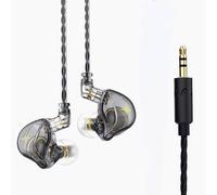 écouteurs intra-auriculaires 1D HIFI Basse écouteurs Basses Profondes Stéréo Moniteur Casque Sport Antibruit Casque avec Micro, Standard, Gris