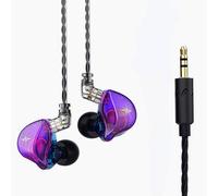écouteurs intra-auriculaires 1D HIFI Basse écouteurs Basses Profondes Stéréo Moniteur Casque Sport Casque Antibruit avec Micro, Standard, Violet