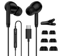 Écouteurs intra-auriculaires avec câble USB C pour Samsung Galaxy S25 S24 S23 S22 A17 A56 A16 5g A36 A15 A55, avec microphone pour iPhone 17 16 15 Pro Max, Google Pixel 10