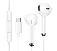 Écouteurs intra-auriculaires avec câble USB C pour Samsung Galaxy S25 Ultra S24 FE S23 S22 S21 A17 5G A16 A15 A56 A55 A36, écouteurs intra-auriculaires avec microphone pour iPhone 17 Air 16 Pro 15