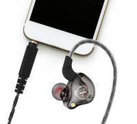 Écouteurs intra-auriculaires avec microphone avec microphone | écouteurs filaire avec isolation acoustique, parfaits pour le sport, la course, la gym, l'appareil audio pour chanteurs, les batteurs et