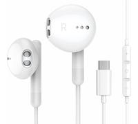 Écouteurs intra-auriculaires avec microphone et contrôle du volume HiFi stéréo pour Samsung Galaxy A36/A36 5G - Écouteurs MP3 - Isolation du bruit - Basses profondes