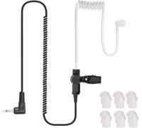 Écouteurs Intra-Auriculaires avec Prise Jack 3,5 mm-Transparent-avec Clip de Maintien et 10 Bouchons d'oreille-Écouteurs pour appareils Radio