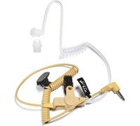 Écouteurs intra-auriculaires avec tube acoustique,3,5 mm,transparent,avec clip de fixation,casque de sécurité pour radio (beige,écouteurs + 1 tête champignon plus longue).[W42]