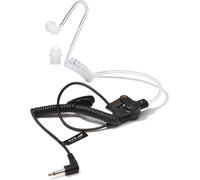 Écouteurs intra-auriculaires avec tube acoustique,3,5 mm,transparent,avec clip de fixation,casque de sécurité pour radio (noir,écouteurs + 1 tête champignon plus longue)