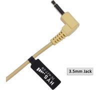 Écouteurs intra-auriculaires avec tube acoustique,3,5 mm,transparent,avec clip de fixation,pour radio (beige,2 x écouteurs + 1 paire d'écouteurs moyens).[W44]