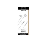 - Ecouteurs avec micro - intra-auriculaire - filaire - jack 3,5mm - blanc