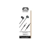 Ecouteurs Intra-auriculaires - BIGBEN CONNECTED - Jack 3.5mm - Noir - Télécommande - Micro intégré