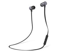 Avizar Écouteurs intra-auriculaires Bluetooth magnétiques avec télécommande et micro Noir